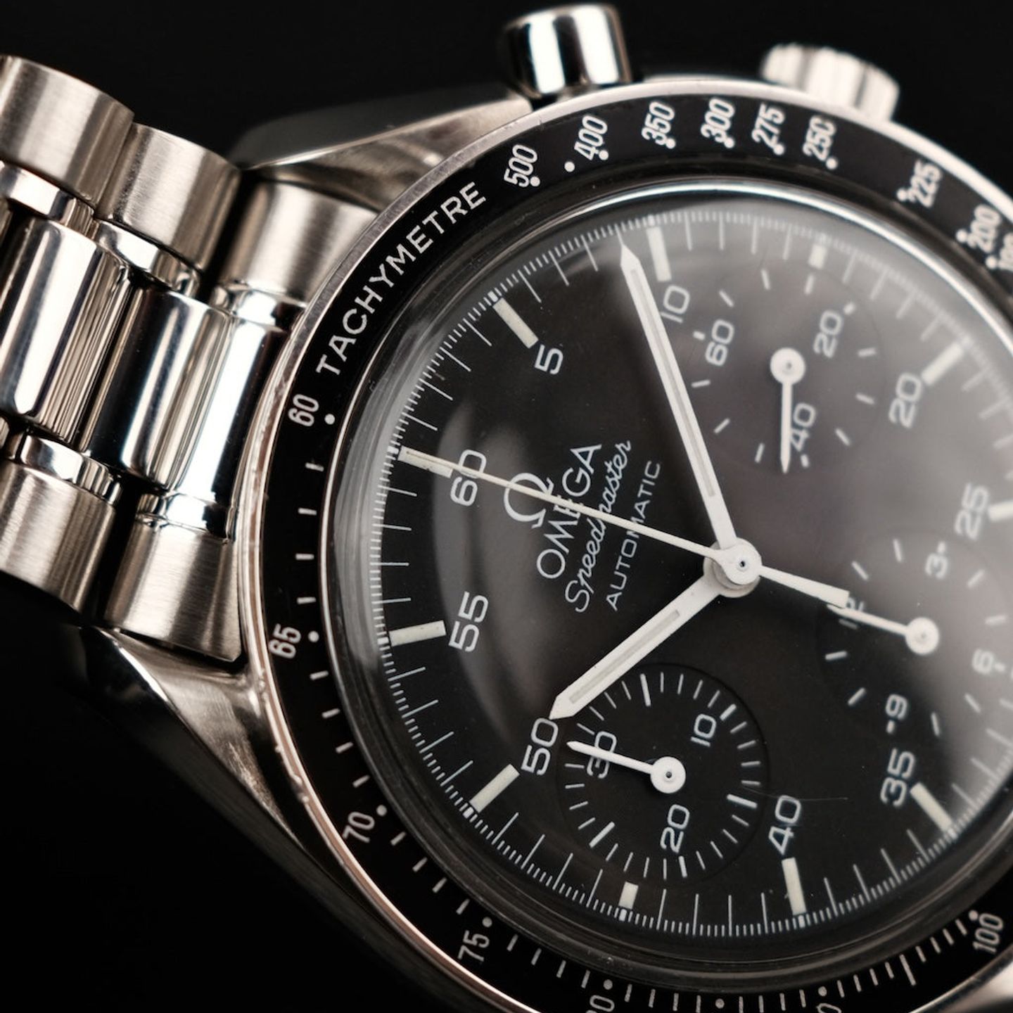 Omega Speedmaster Reduced 3510.50.00 (Unknown (random serial)) - Black dial 39 mm Steel case (3/8)