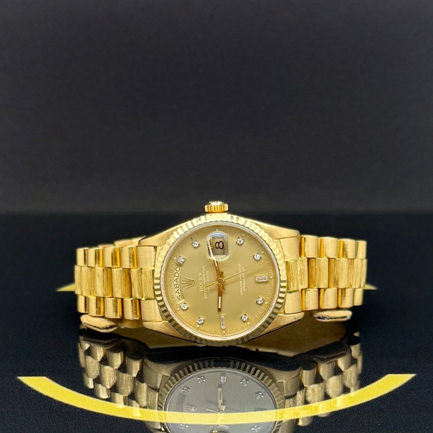 Rolex Day-Date 36 18038 (1987) - Beige dial 36 mm Yellow Gold case (4/7)