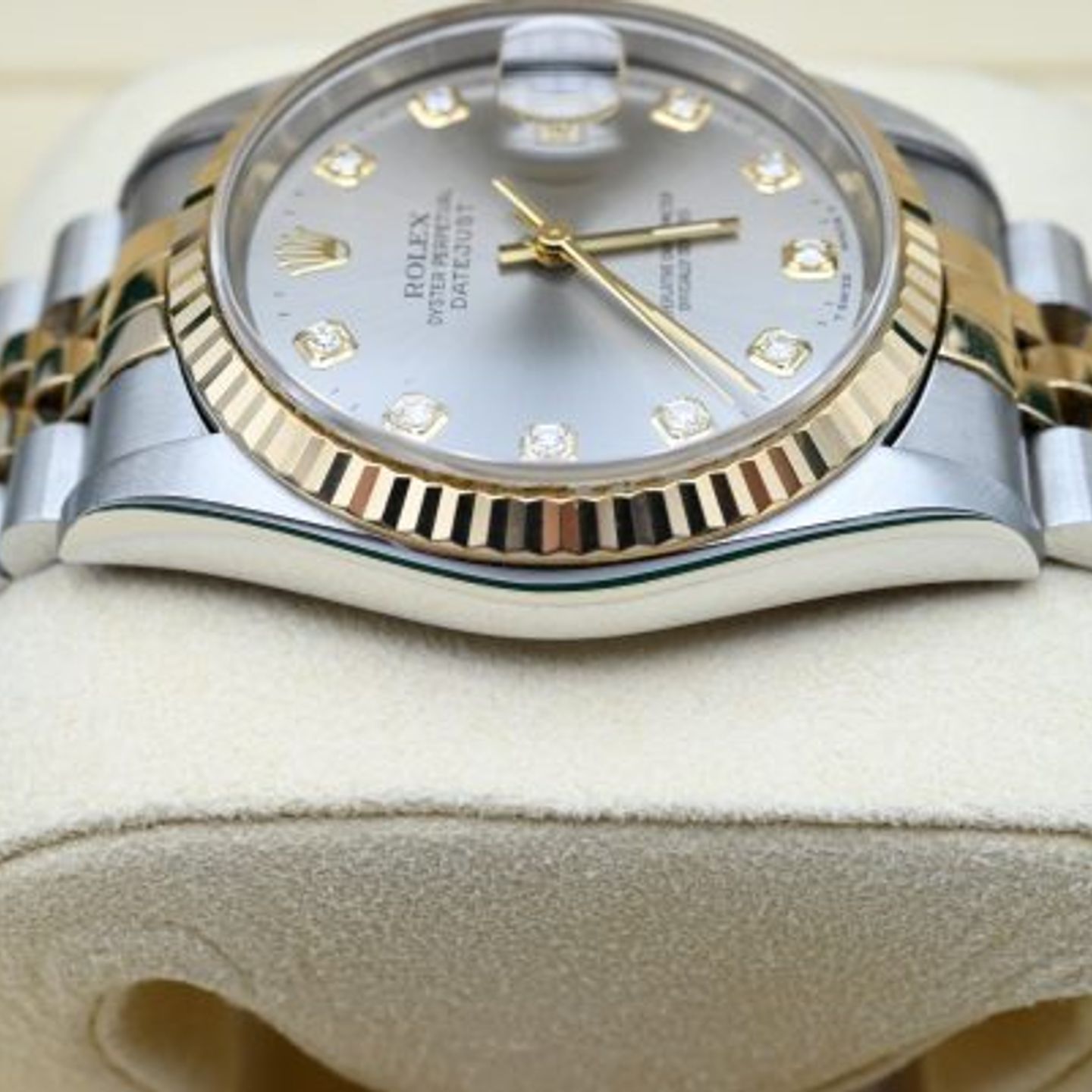Rolex Datejust 36 16233 (1996) - Grey dial 36 mm Gold/Steel case (5/8)