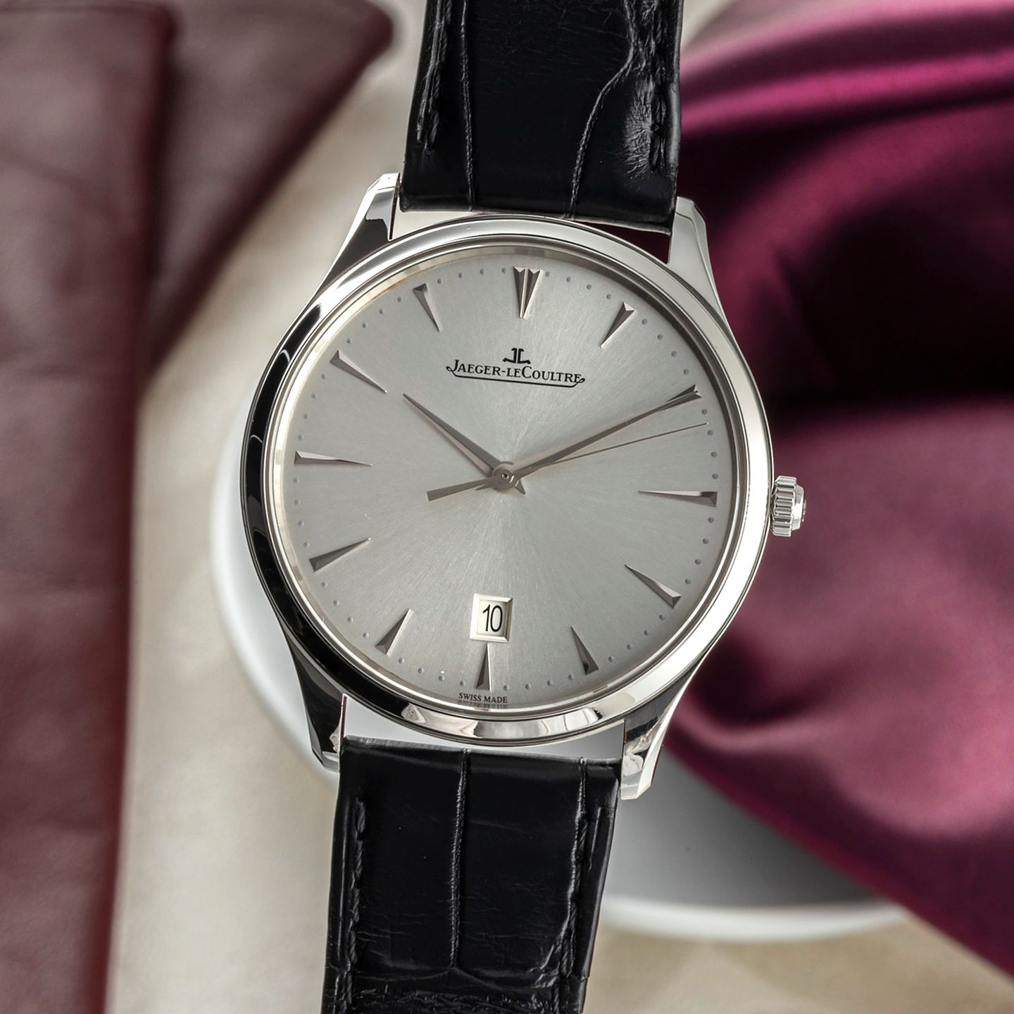 Jaeger-LeCoultre Master Ultra Thin Q1288420, 174.8.37.S (Onbekend (willekeurig serienummer)) - Zilver wijzerplaat 40mm Staal (3/8)