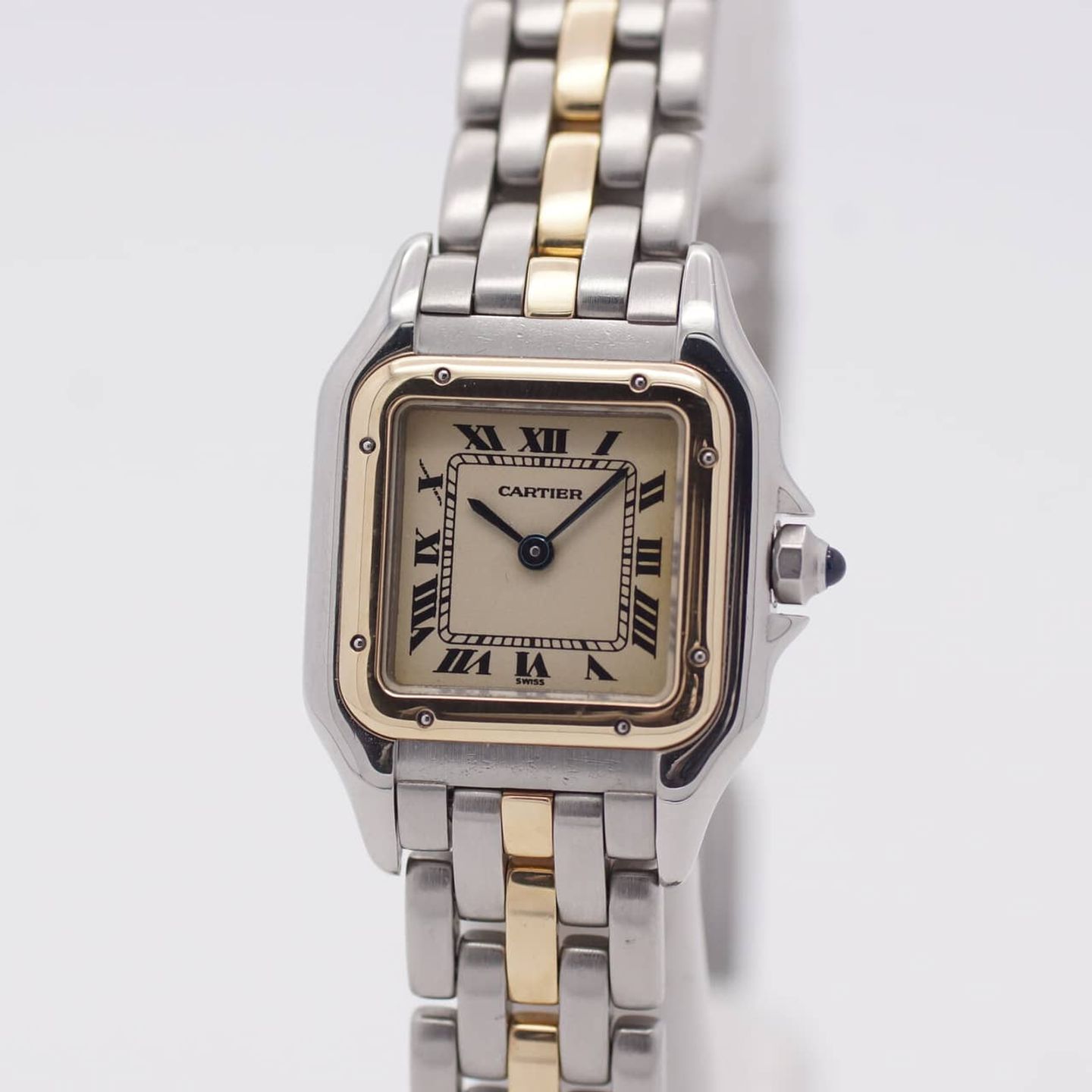 Cartier Panthère 166921 (1990) - Champagne dial 22 mm Gold/Steel case (3/8)