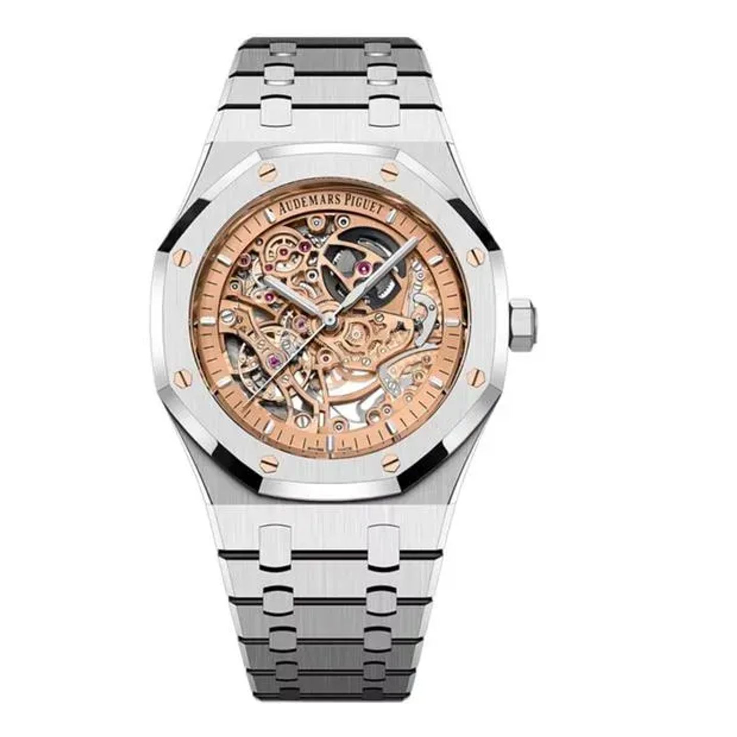 Audemars Piguet Royal Oak Double Balance Wheel Openworked 15407ST.OO.1220ST.02 (2025) - Transparent dial 41 mm Steel case (1/6)