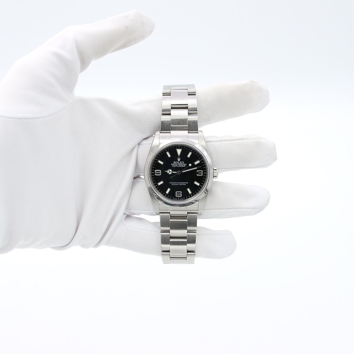 Rolex Explorer 114270 (Onbekend (willekeurig serienummer)) - Zwart wijzerplaat 36mm Staal (4/8)