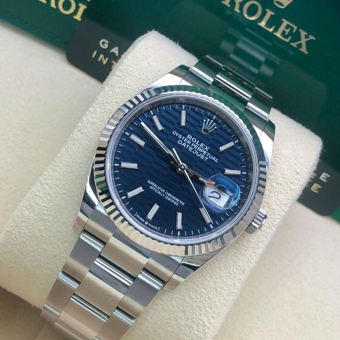 Rolex Datejust 36 126234 (2021) - Blue dial 36 mm Steel case (3/8)