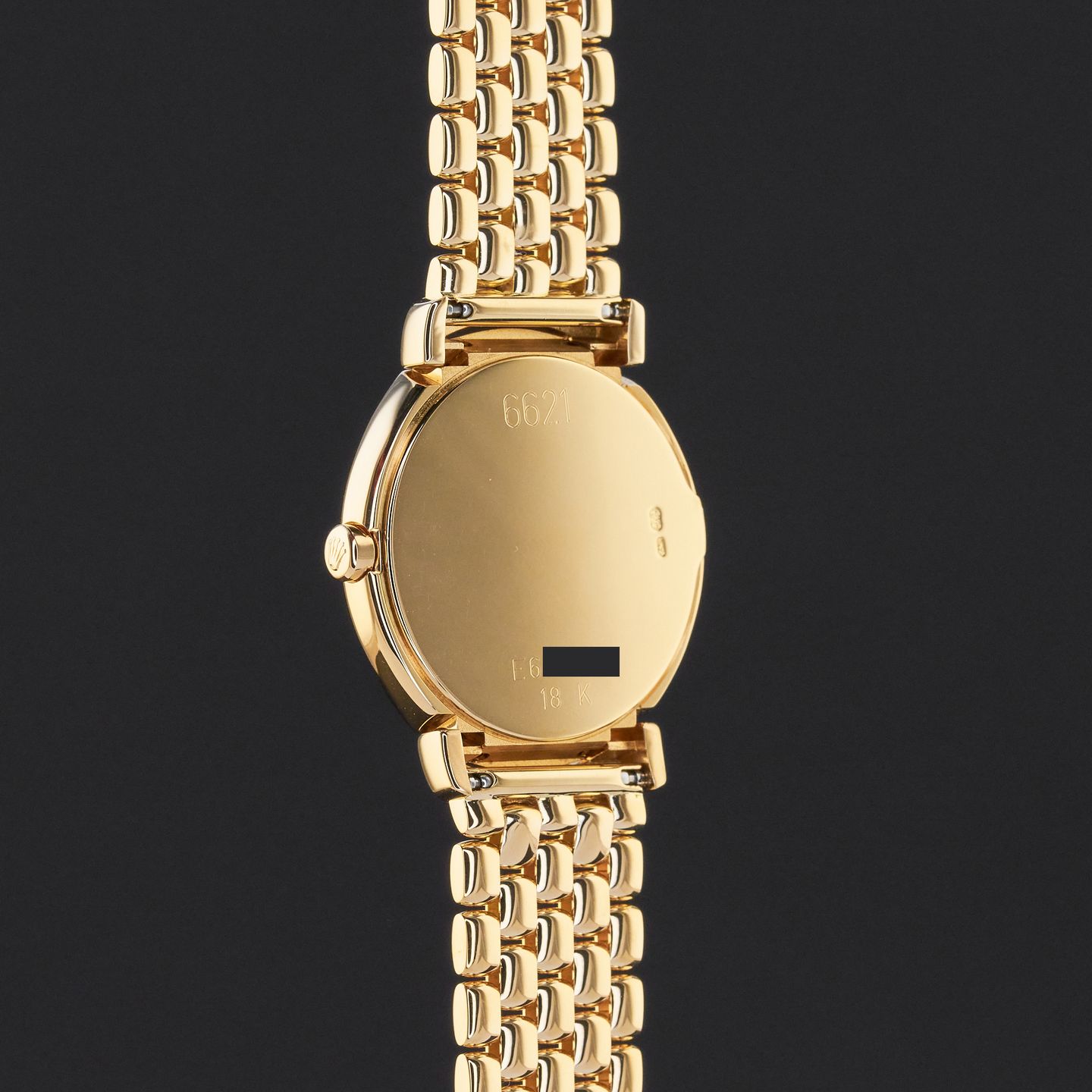 Rolex Cellini 6621/8 (1990) - Grey dial 26 mm Yellow Gold case (7/8)