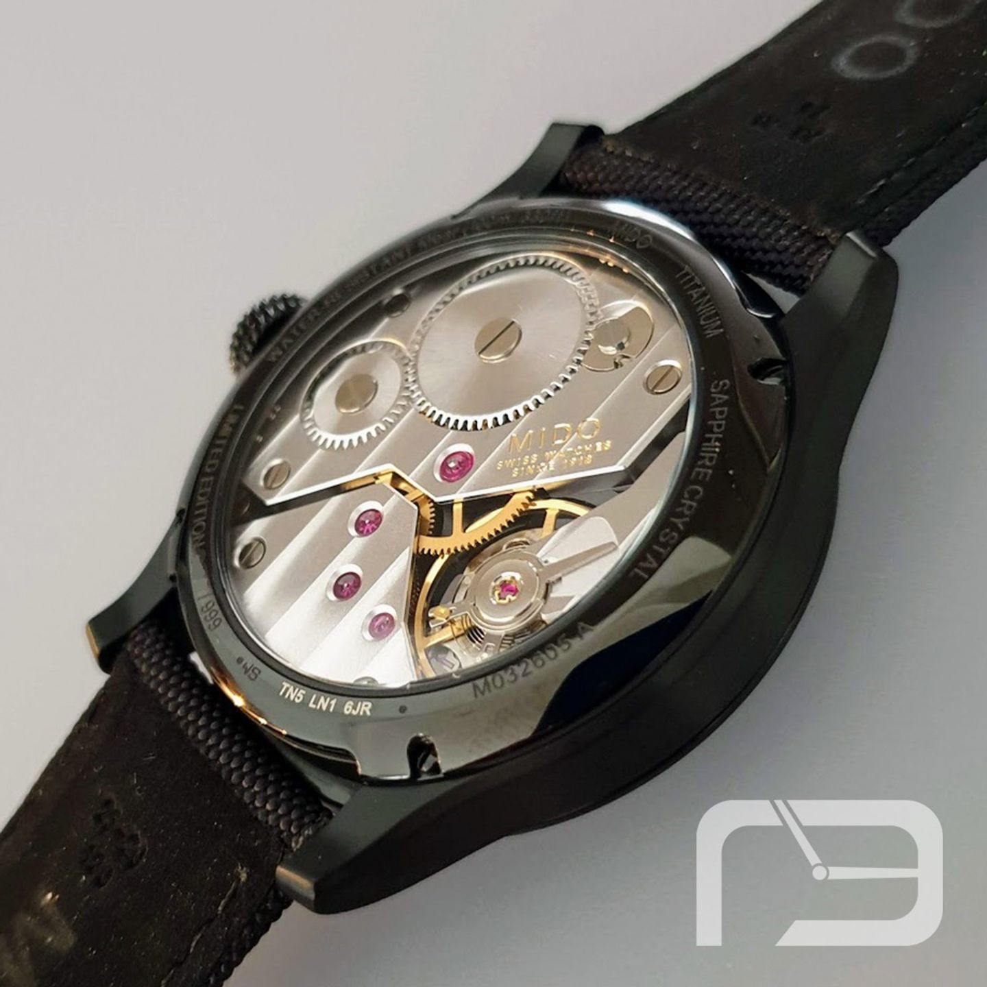 Mido Multifort M032.605.47.410.00 (2024) - Transparent dial 44 mm Titanium case (8/8)