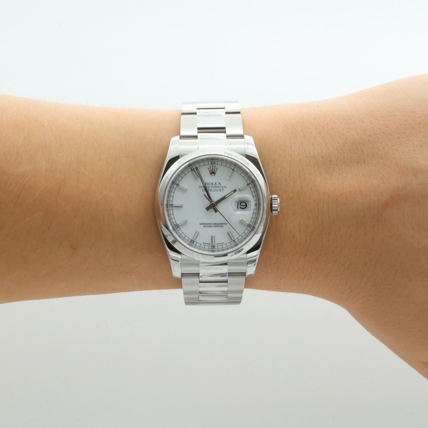Rolex Datejust 36 116200 (Unknown (random serial)) - White dial 36 mm Steel case (8/8)