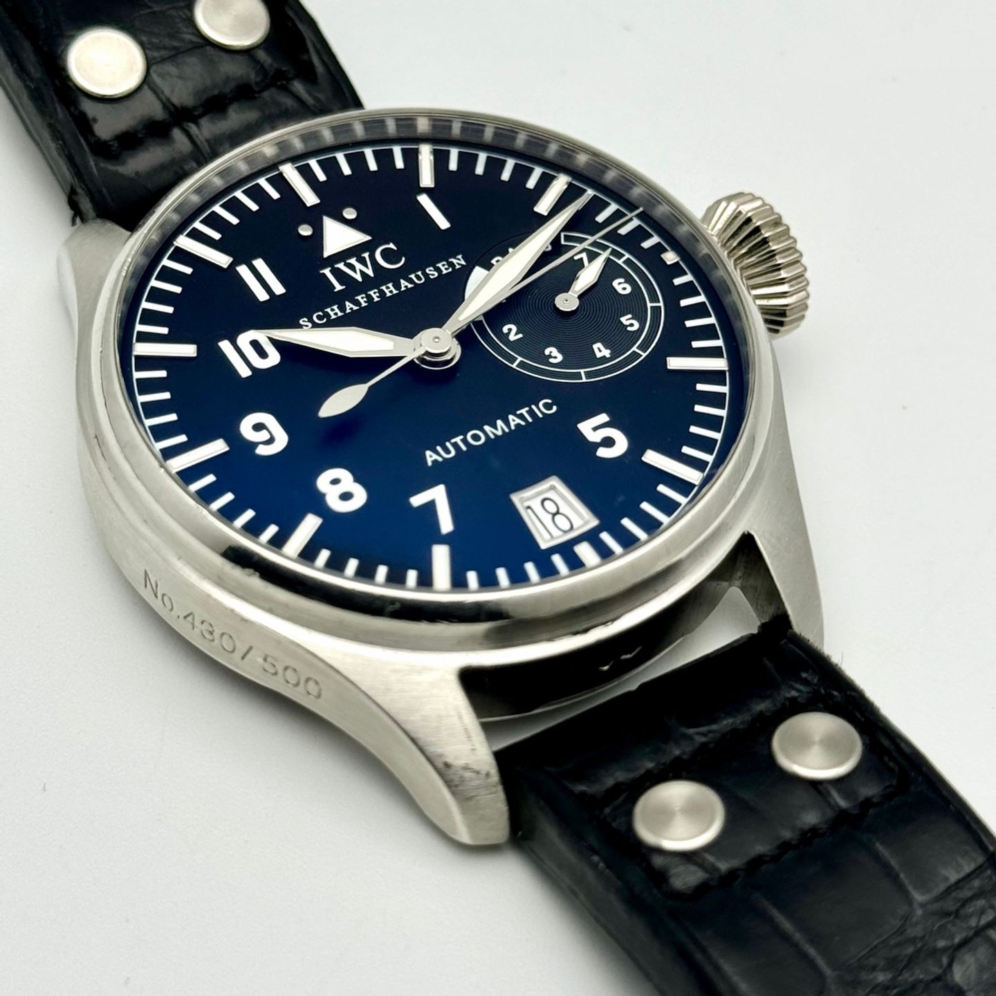 IWC Big Pilot IW500203 (2005) - Zwart wijzerplaat 46mm Platina (6/10)