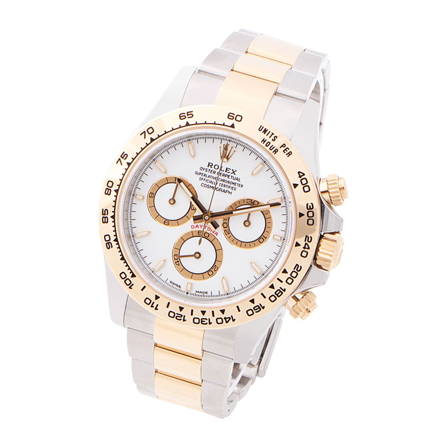 Rolex Daytona 126503 (2024) - White dial 40 mm Gold/Steel case (3/8)