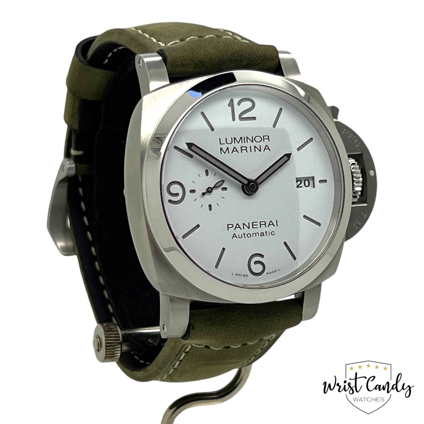 Panerai Luminor Marina PAM01314 (2022) - Wit wijzerplaat 44mm Staal (3/8)