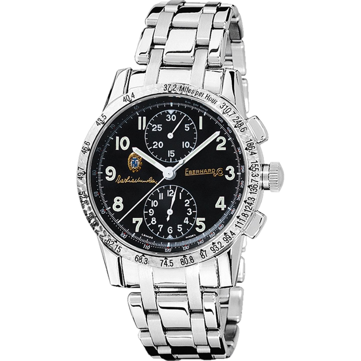 Eberhard & Co. Tazio Nuvolari 31037.5 (2026) - Black dial 39 mm Steel case (1/1)