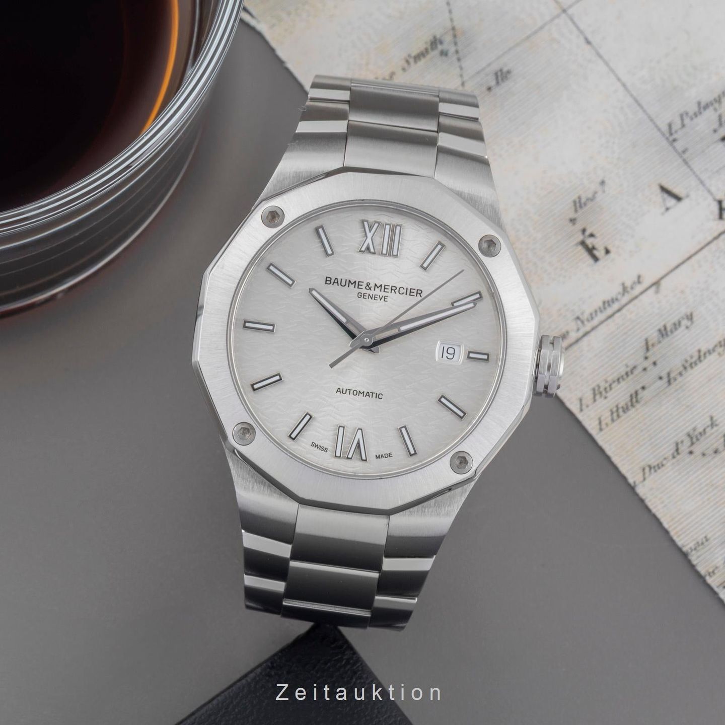 Baume & Mercier Riviera M0A10622 (2022) - Zilver wijzerplaat 42mm Staal (3/8)