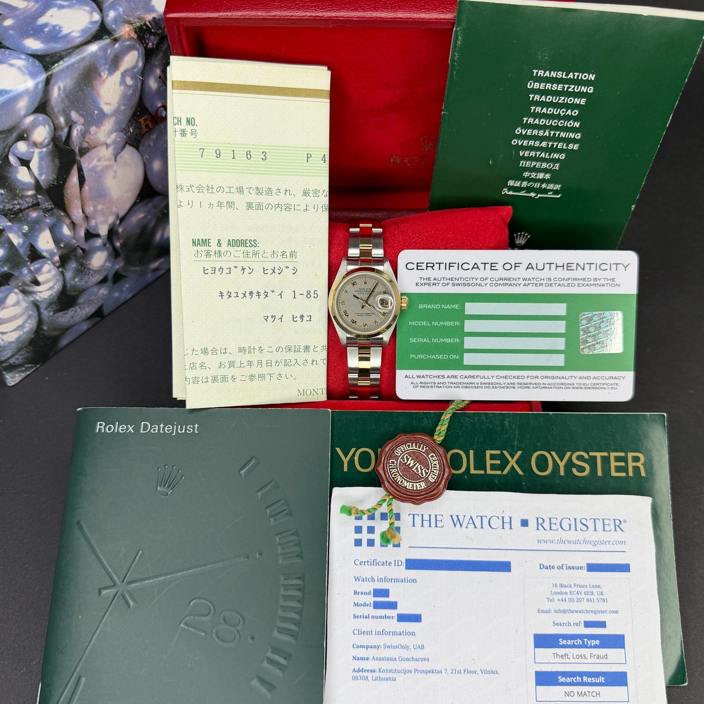 Rolex Lady-Datejust 79163 (2000) - Grey dial 26 mm Gold/Steel case (3/8)
