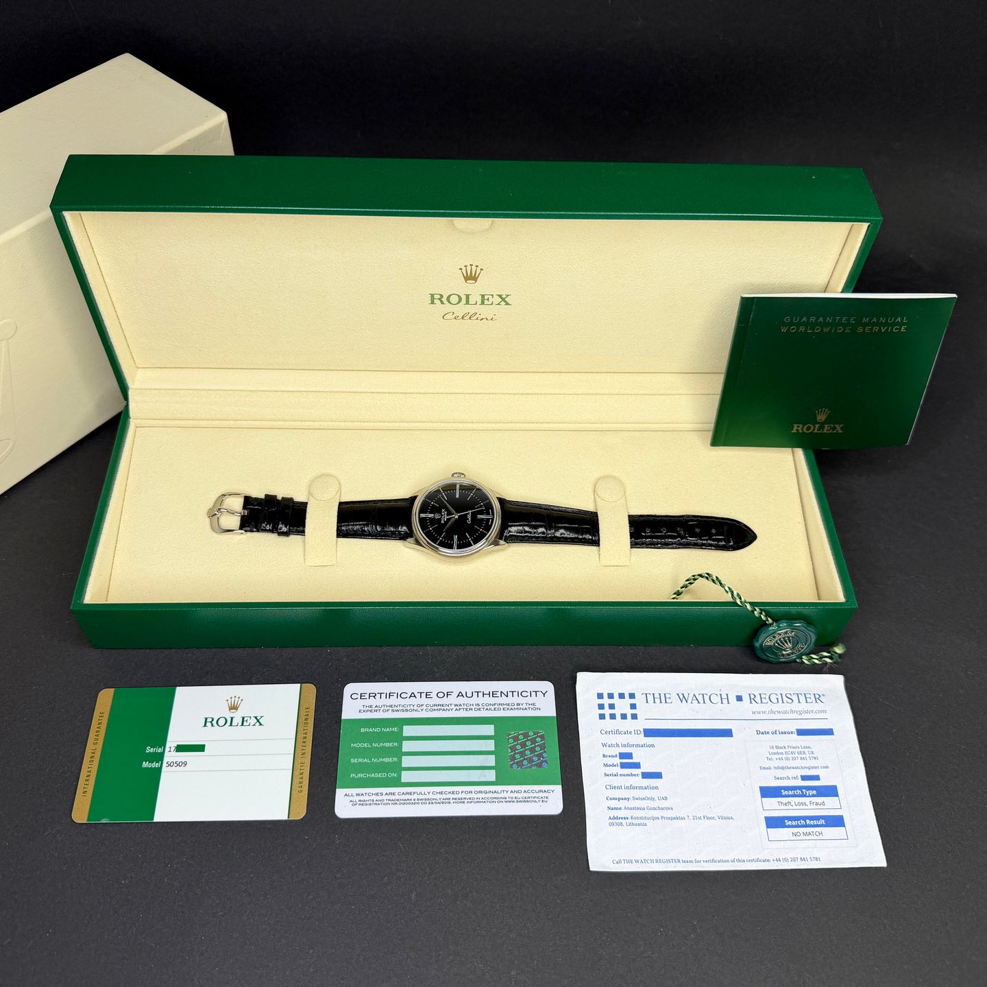 Rolex Cellini Time 50509 (2018) - 39 mm White Gold case (3/8)