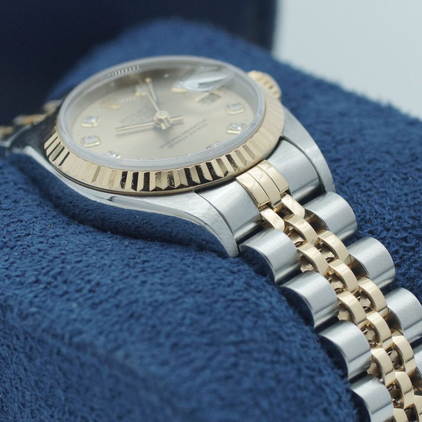 Rolex Lady-Datejust 69173 (1996) - Champagne dial 26 mm Gold/Steel case (7/8)
