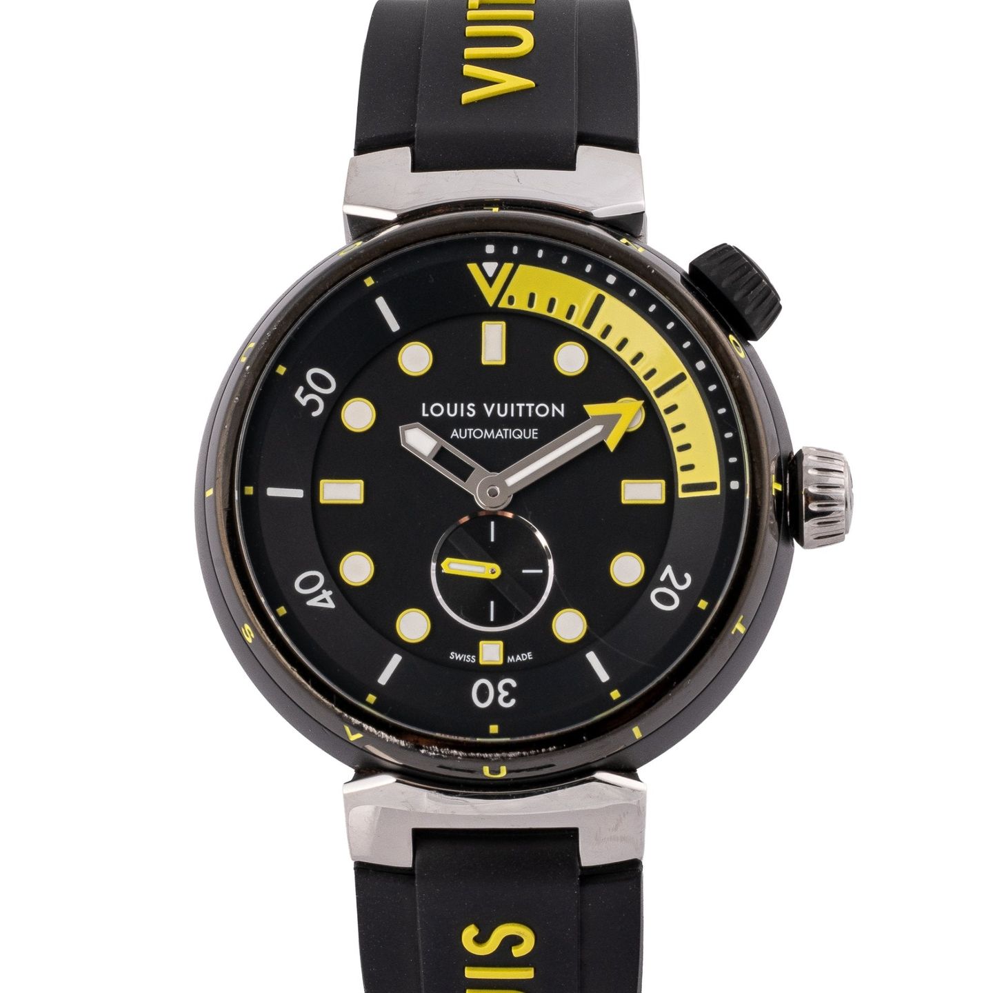 Louis Vuitton Unknown QA122Z (Unknown (random serial)) - Black dial 44 mm Steel case (1/8)