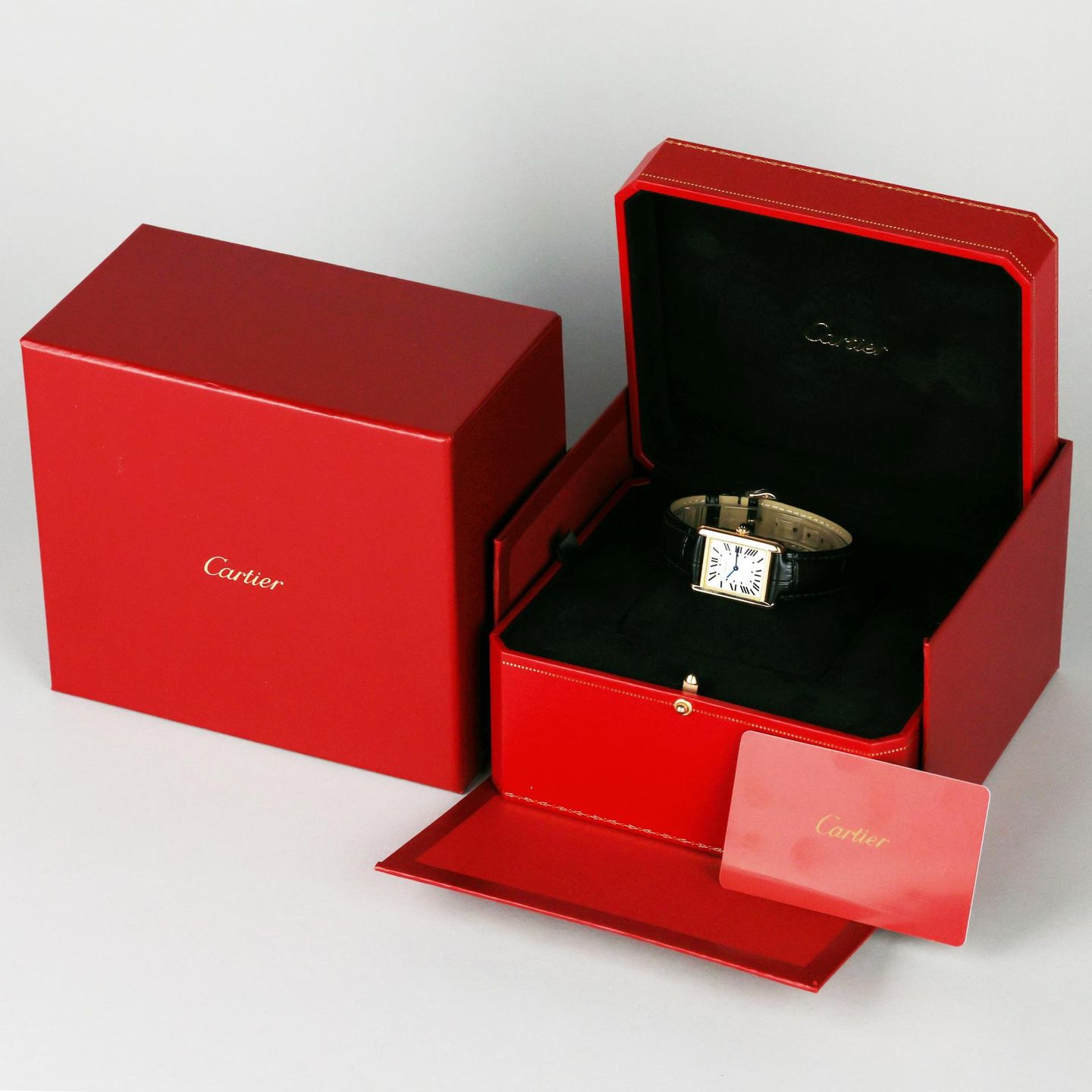 Cartier Tank Solo W1018755 (2018) - Wit wijzerplaat 31mm Geelgoud (8/8)