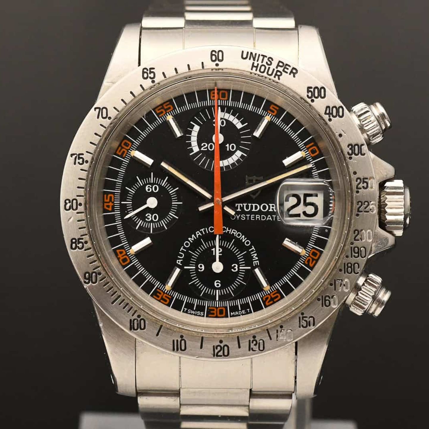 Tudor Oysterdate Big Block 94300 (1988) - Black dial 40 mm Steel case (1/8)
