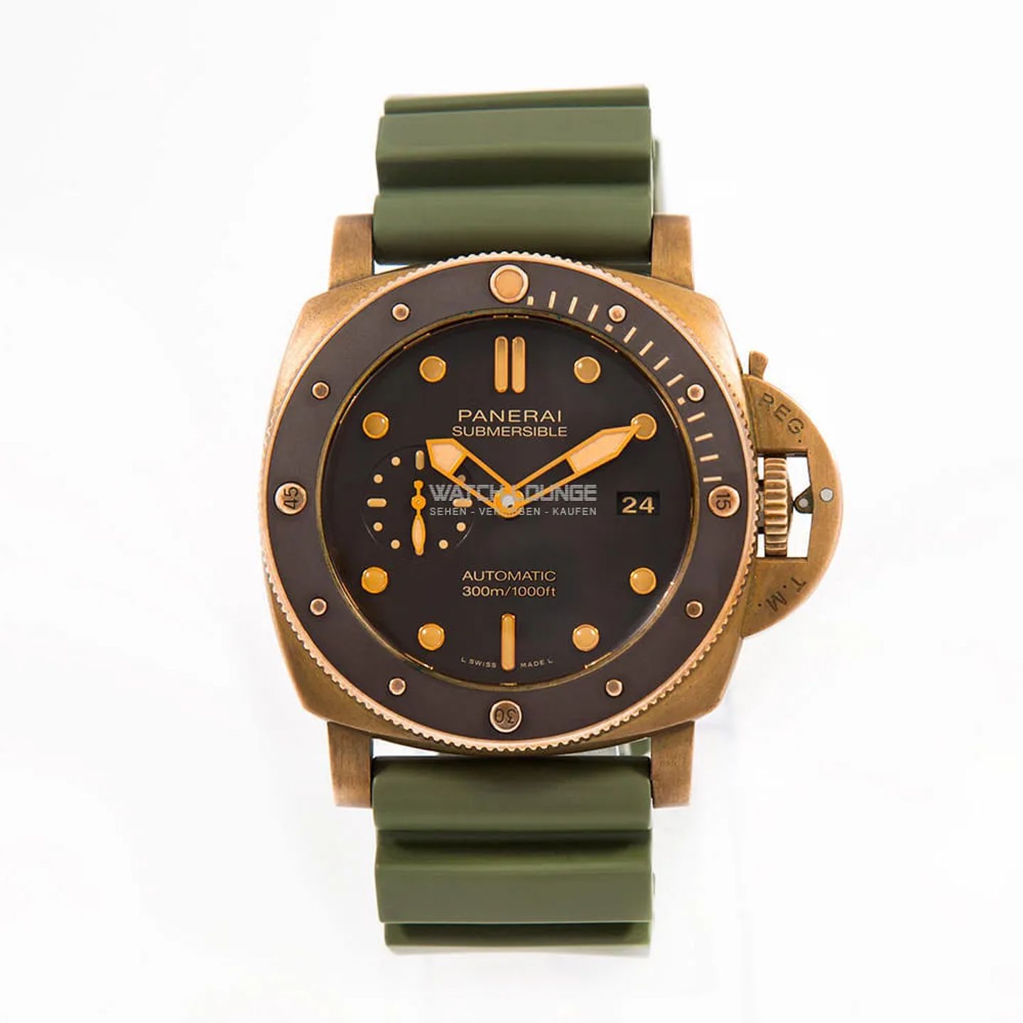 Panerai Luminor Submersible PAM00968 (2019) - Bruin wijzerplaat 47mm Brons (3/8)