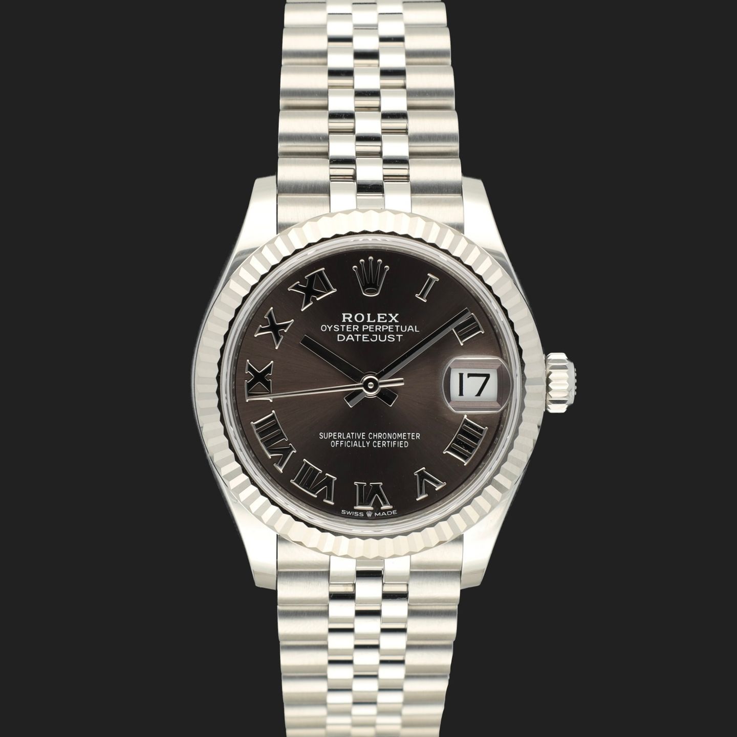 Rolex Datejust 31 278274 (2023) - Grey dial 31 mm Steel case (3/8)