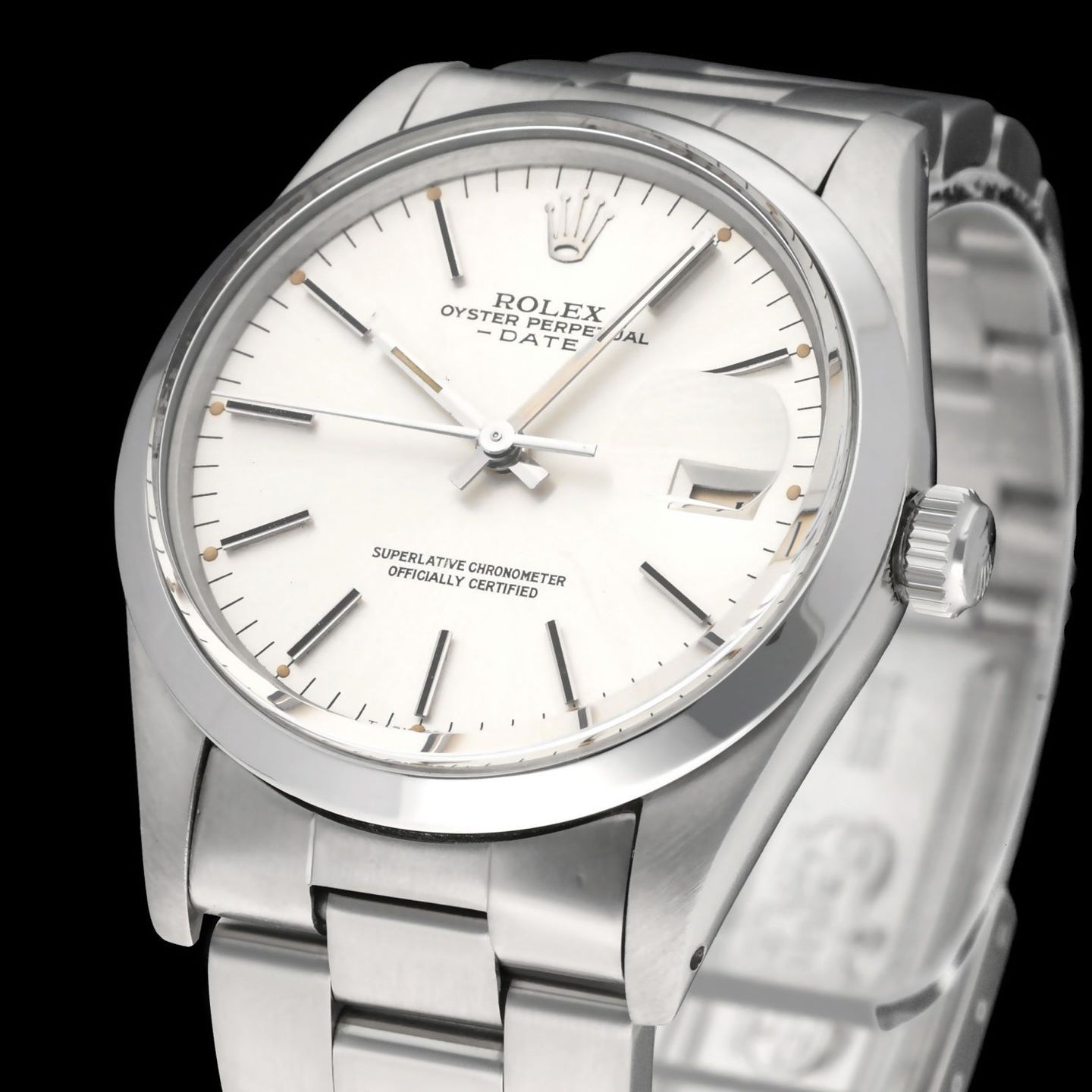 Rolex Oyster Perpetual Date 15000 (1981) - Silver dial 34 mm Steel case (6/7)