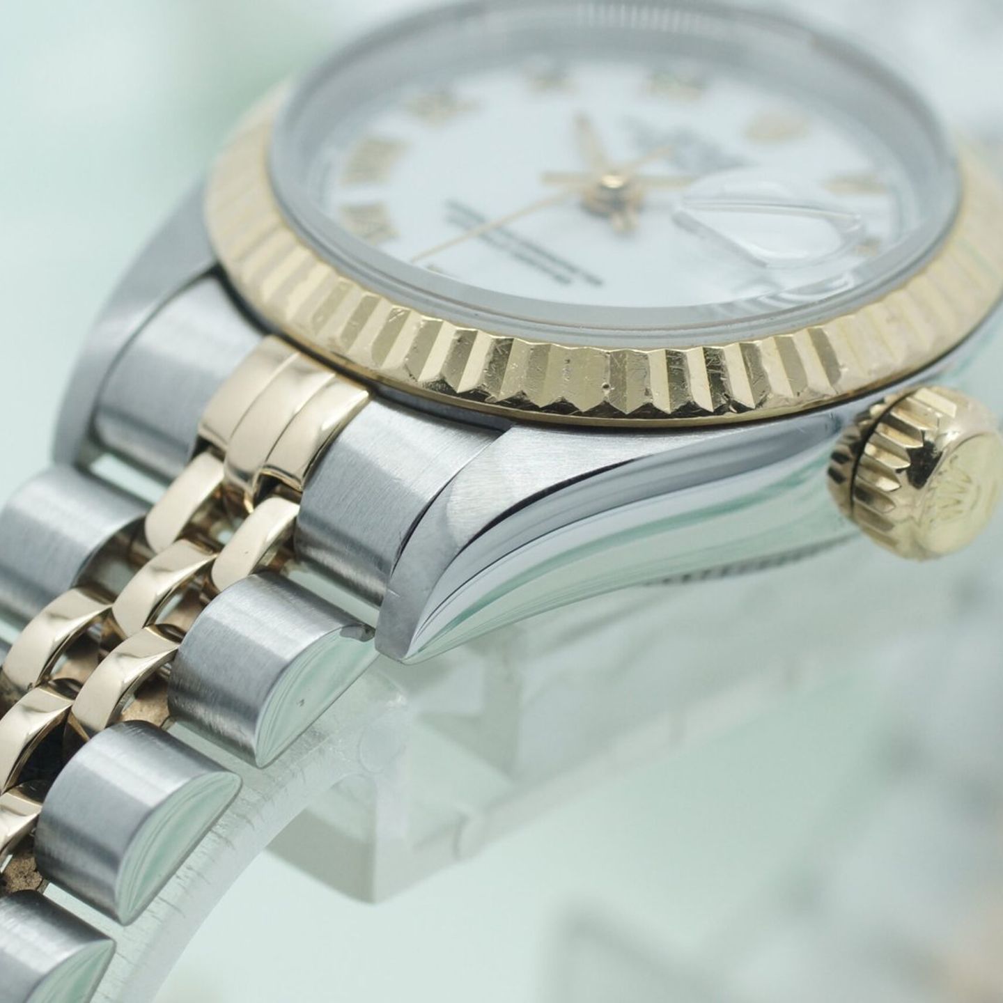Rolex Lady-Datejust 69173 (1994) - Wit wijzerplaat 26mm Goud/Staal (5/8)