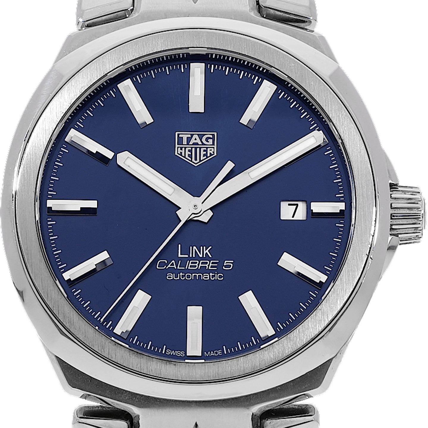 TAG Heuer Link Calibre 5 WBC2112.BA0603 (2018) - Blue dial 41 mm Steel case (2/5)