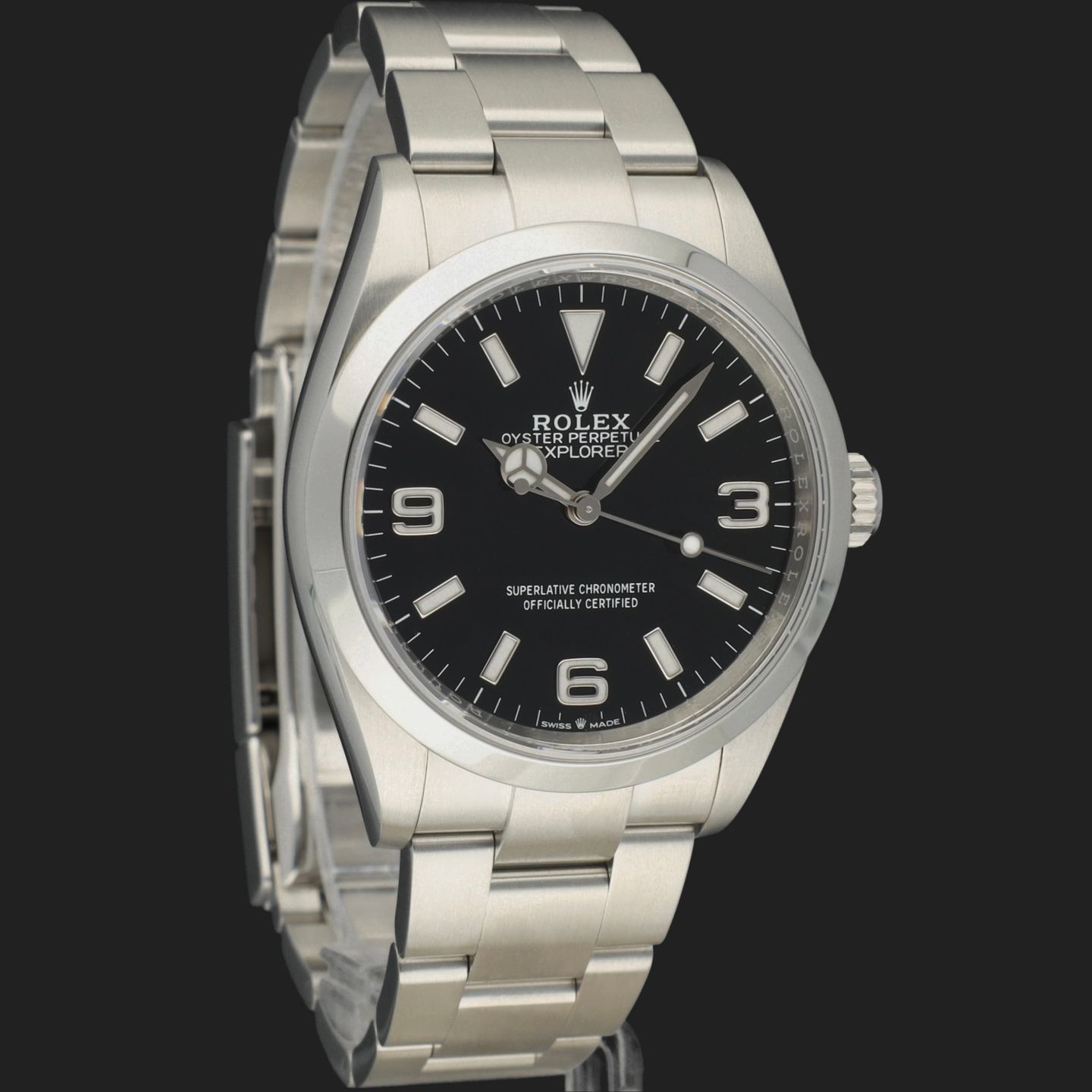 Rolex Explorer 124270 (2021) - Zwart wijzerplaat 36mm Staal (4/8)