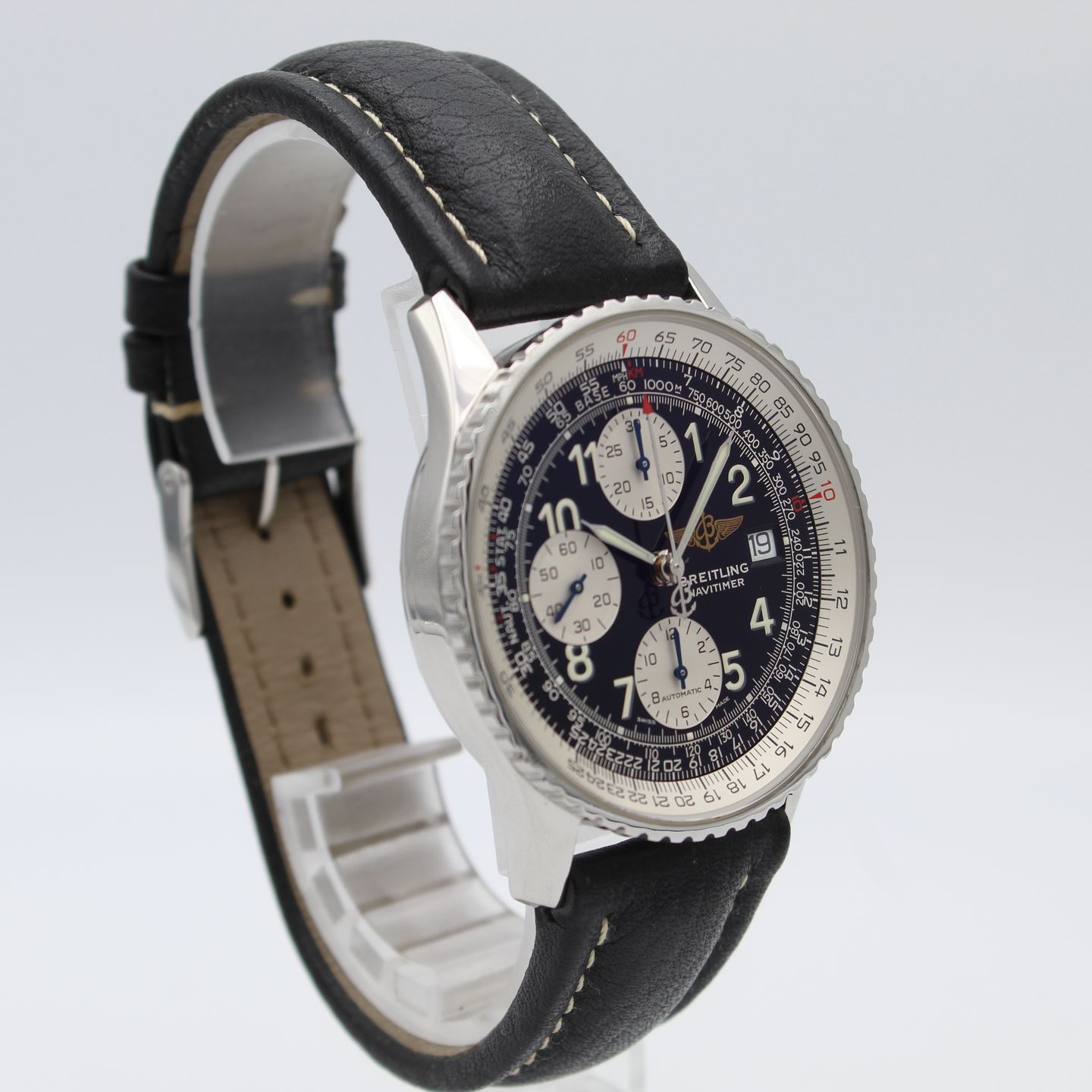 Breitling Old Navitimer A13322 (Onbekend (willekeurig serienummer)) - Zwart wijzerplaat 41mm Staal (3/8)