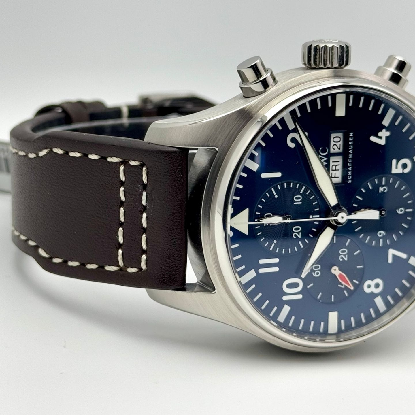 IWC Pilot Chronograph IW377714 (2016) - Blue dial 43 mm Steel case (9/10)