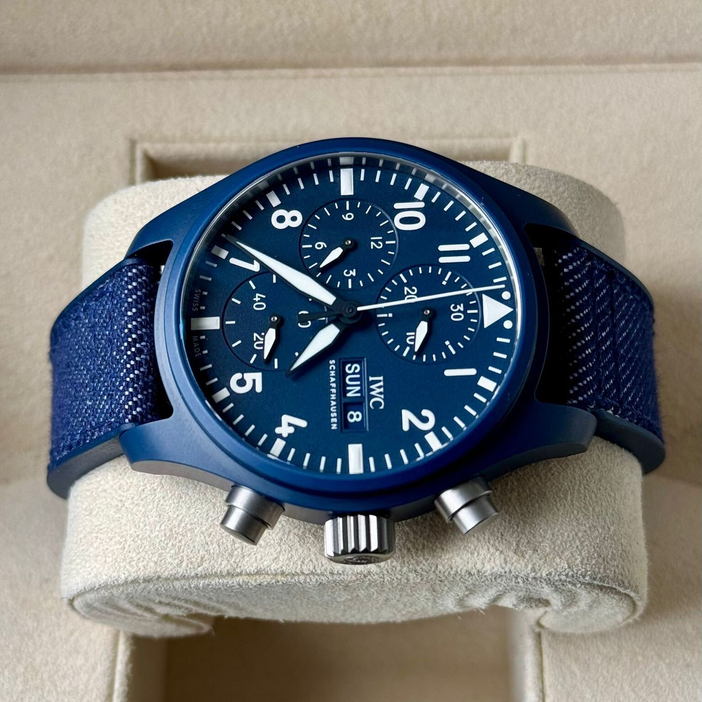 IWC Pilot Chronograph Top Gun IW389404 (2024) - Blauw wijzerplaat 42mm Keramiek (4/7)