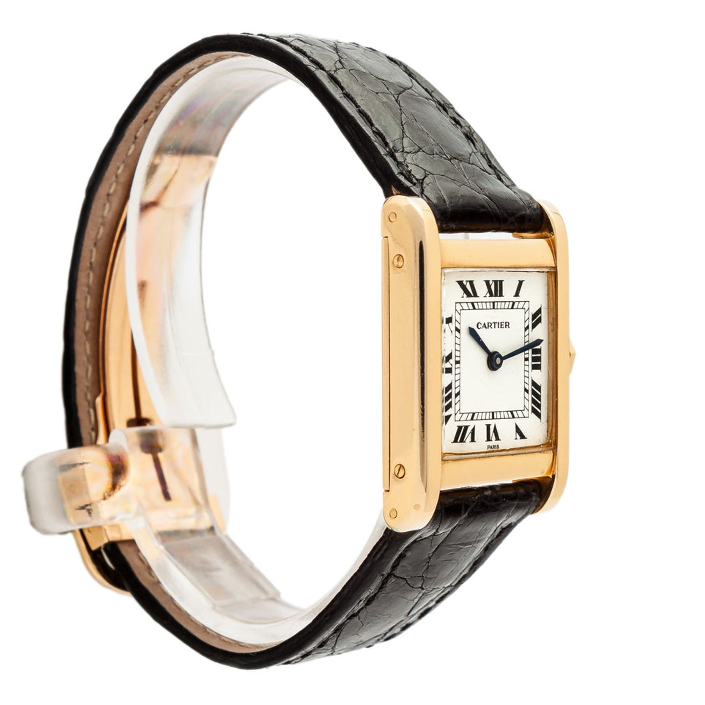 Cartier Tank 78092 (Unknown (random serial)) - White dial 30 mm Yellow Gold case (3/6)