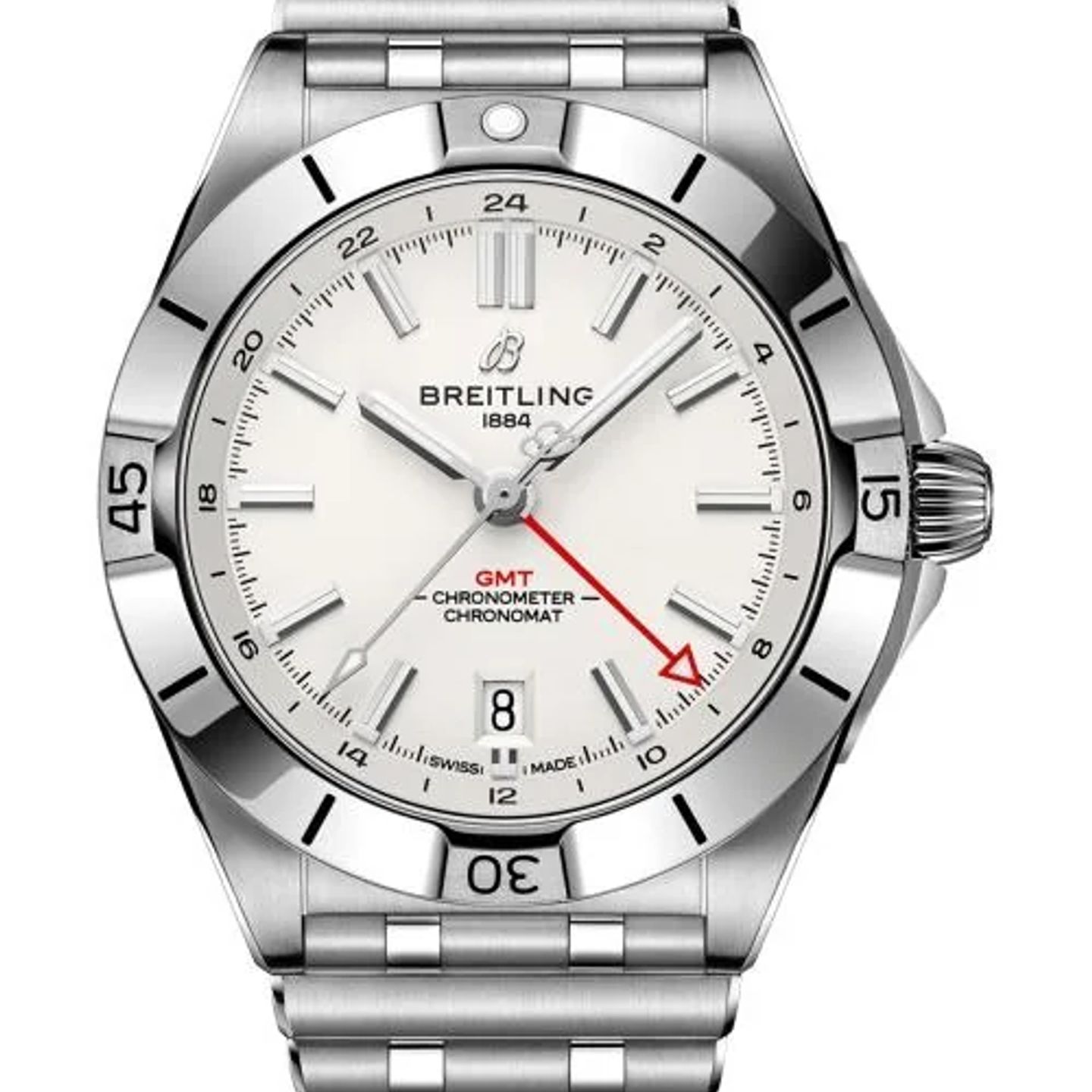 Breitling Chronomat GMT A32398101A1A1 (2026) - Silver dial 40 mm Steel case (1/1)