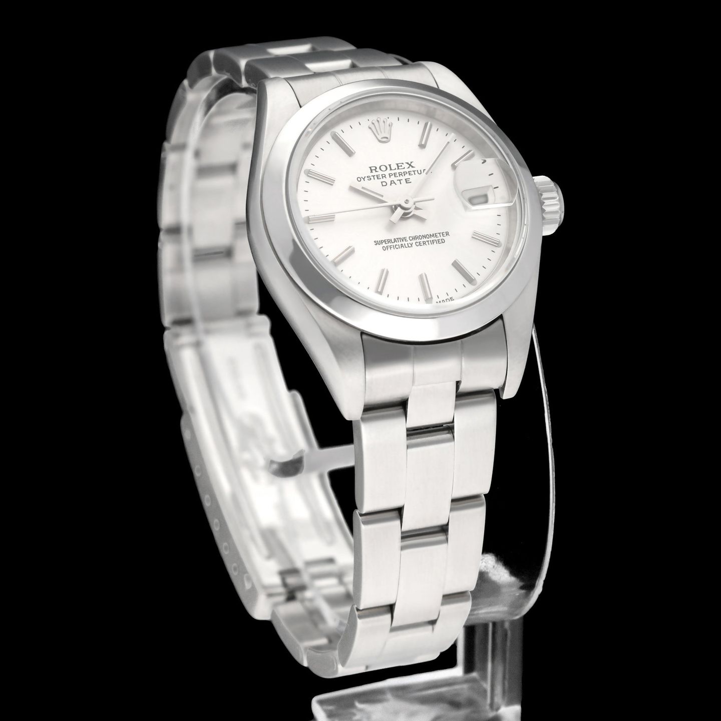 Rolex Oyster Perpetual Lady Date 79160 (2002) - 26mm Staal (3/7)