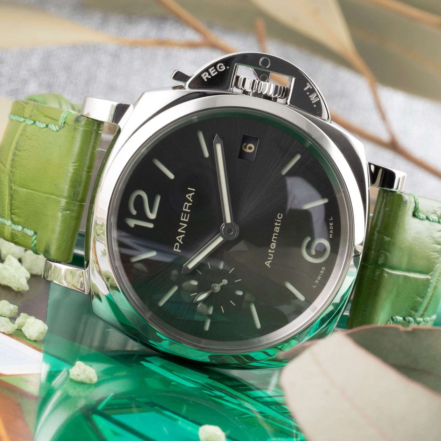 Panerai Luminor Due PAM00755 (2020) - Grijs wijzerplaat 38mm Staal (2/8)