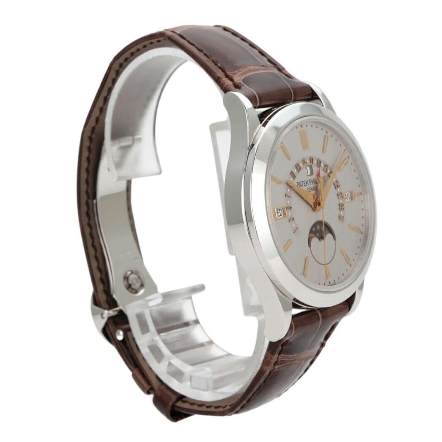 Patek Philippe Perpetual Calendar 5496P-015 (2021) - Silver dial 39 mm Platinum case (4/8)