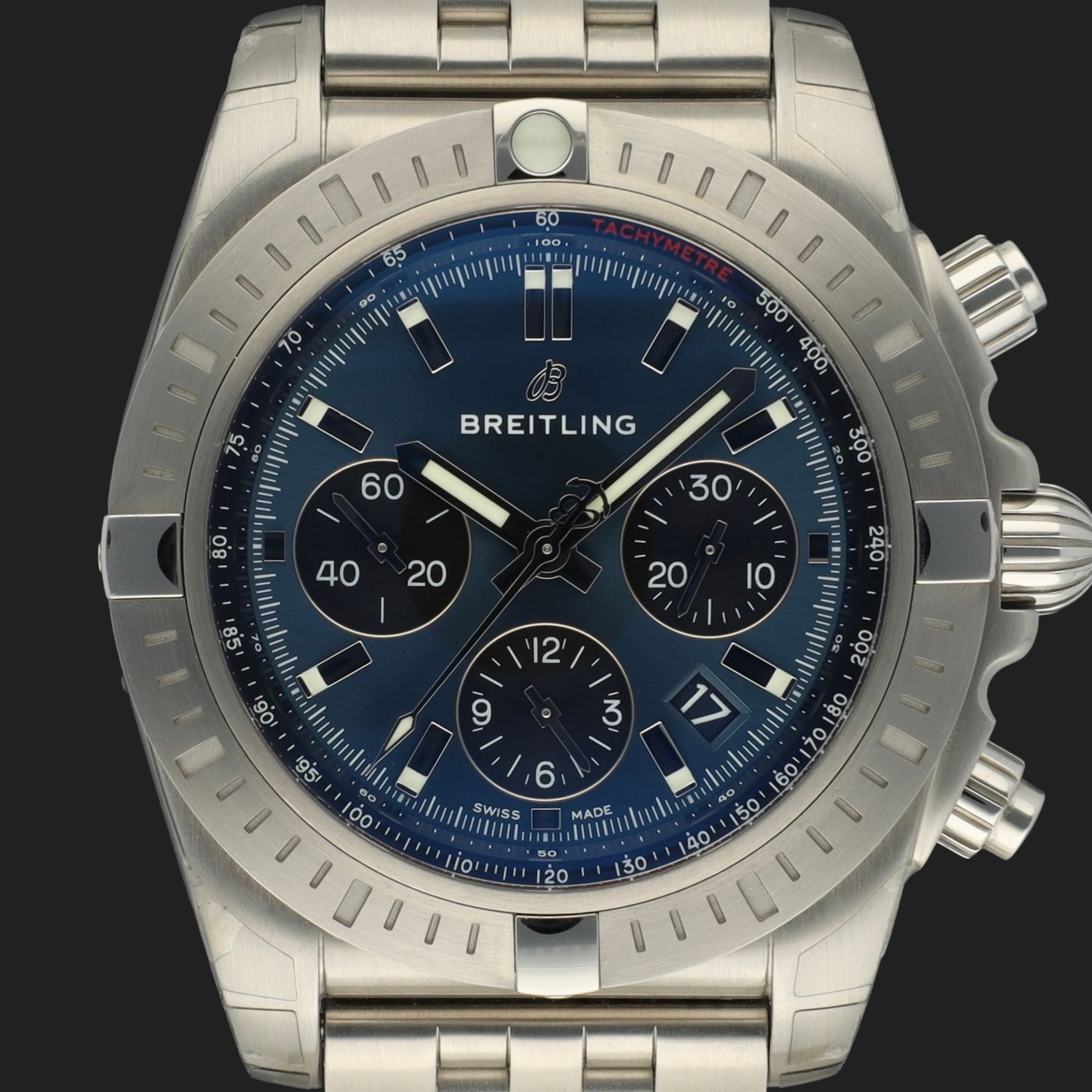 Breitling Chronomat AB0115101C1A1 (2020) - Blauw wijzerplaat 44mm Staal (2/8)