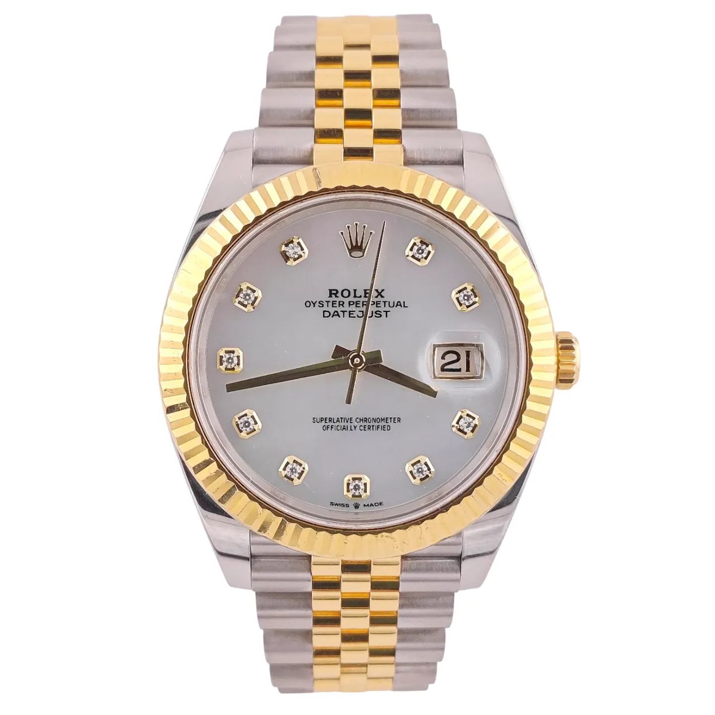 Rolex Datejust 41 126334 (Unknown (random serial)) - Pearl dial 41 mm Steel case (1/8)