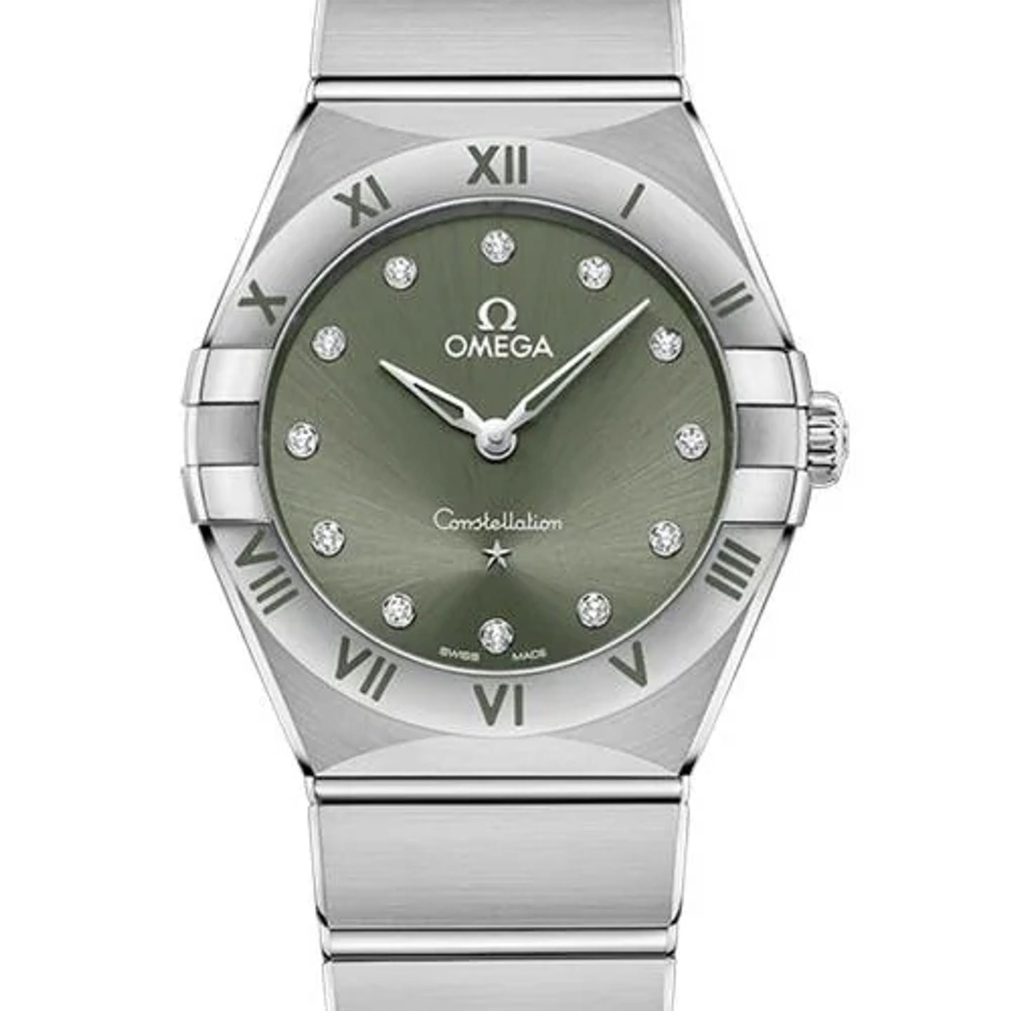 Omega Constellation Quartz 131.10.28.60.60.001 (2026) - Groen wijzerplaat 28mm Staal (1/1)