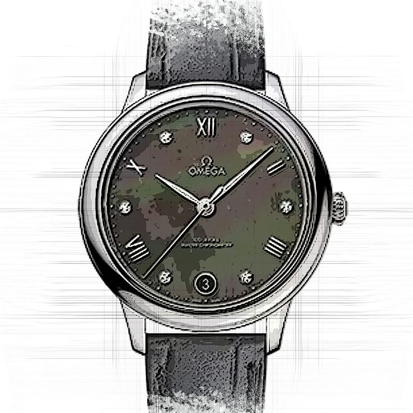 Omega De Ville 434.13.34.20.57.001 (2024) - Brown dial 34 mm Steel case (1/2)