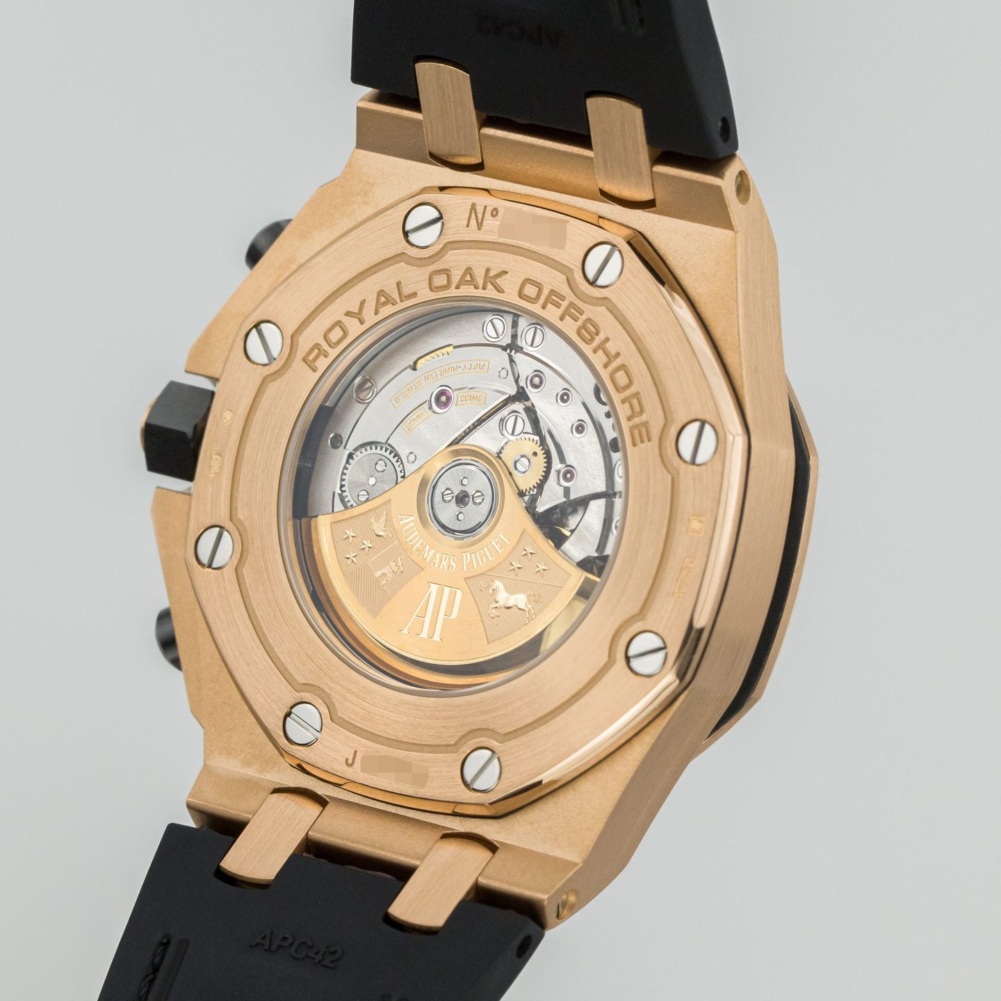 Audemars Piguet Royal Oak Offshore Chronograph 26470OR.OO.A002CR.01 (Unknown (random serial)) - Gold dial 42 mm Rose Gold case (2/7)
