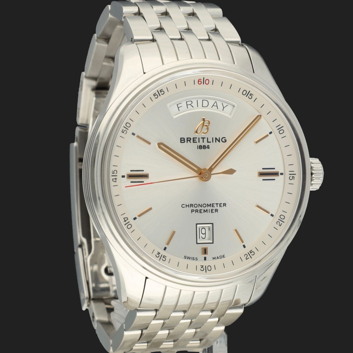 Breitling Premier Automatic 40 A45340211G1A1 (2023) - Zilver wijzerplaat 40mm Staal (4/8)