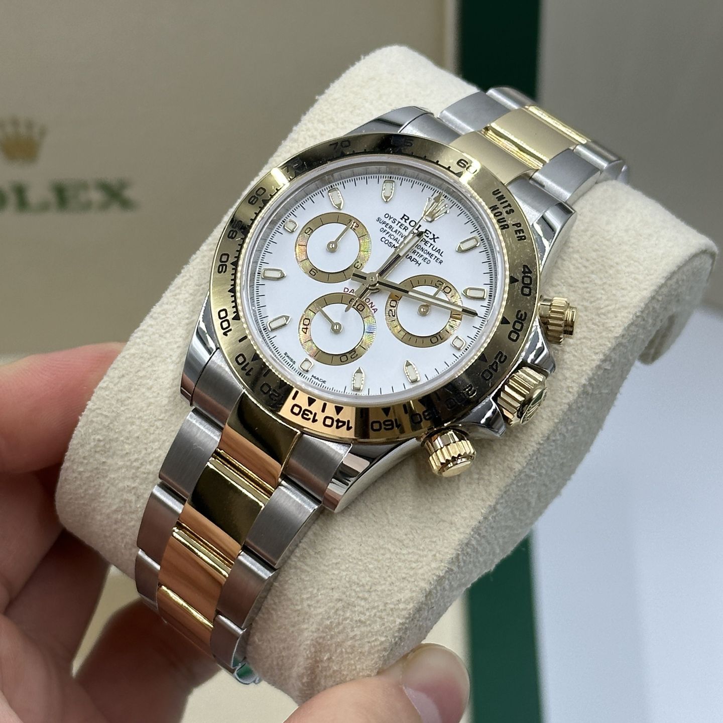 Rolex Daytona 116503 (Unknown (random serial)) - White dial 40 mm Steel case (7/8)