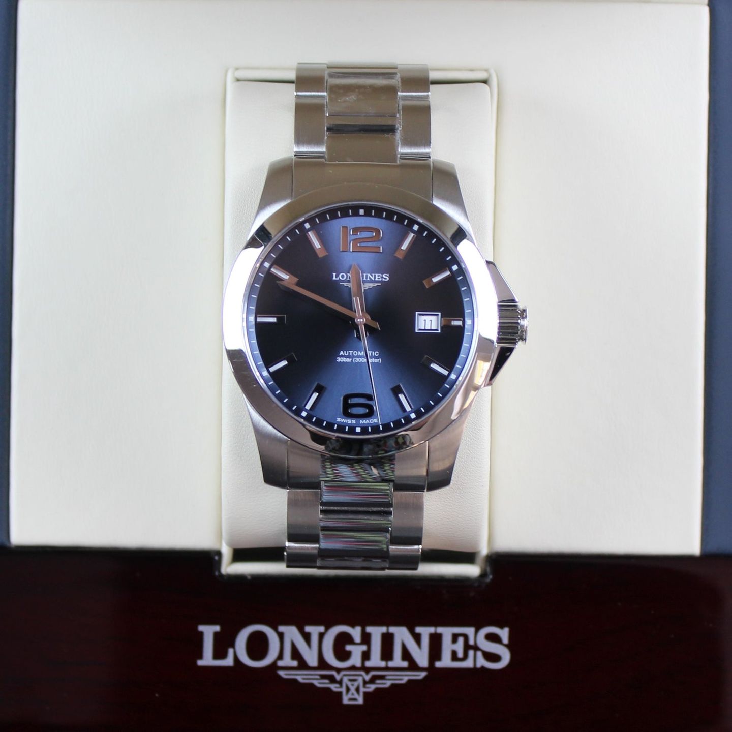 Longines Conquest L3.777.4.99.6 (2024) - Blauw wijzerplaat 41mm Staal (1/1)