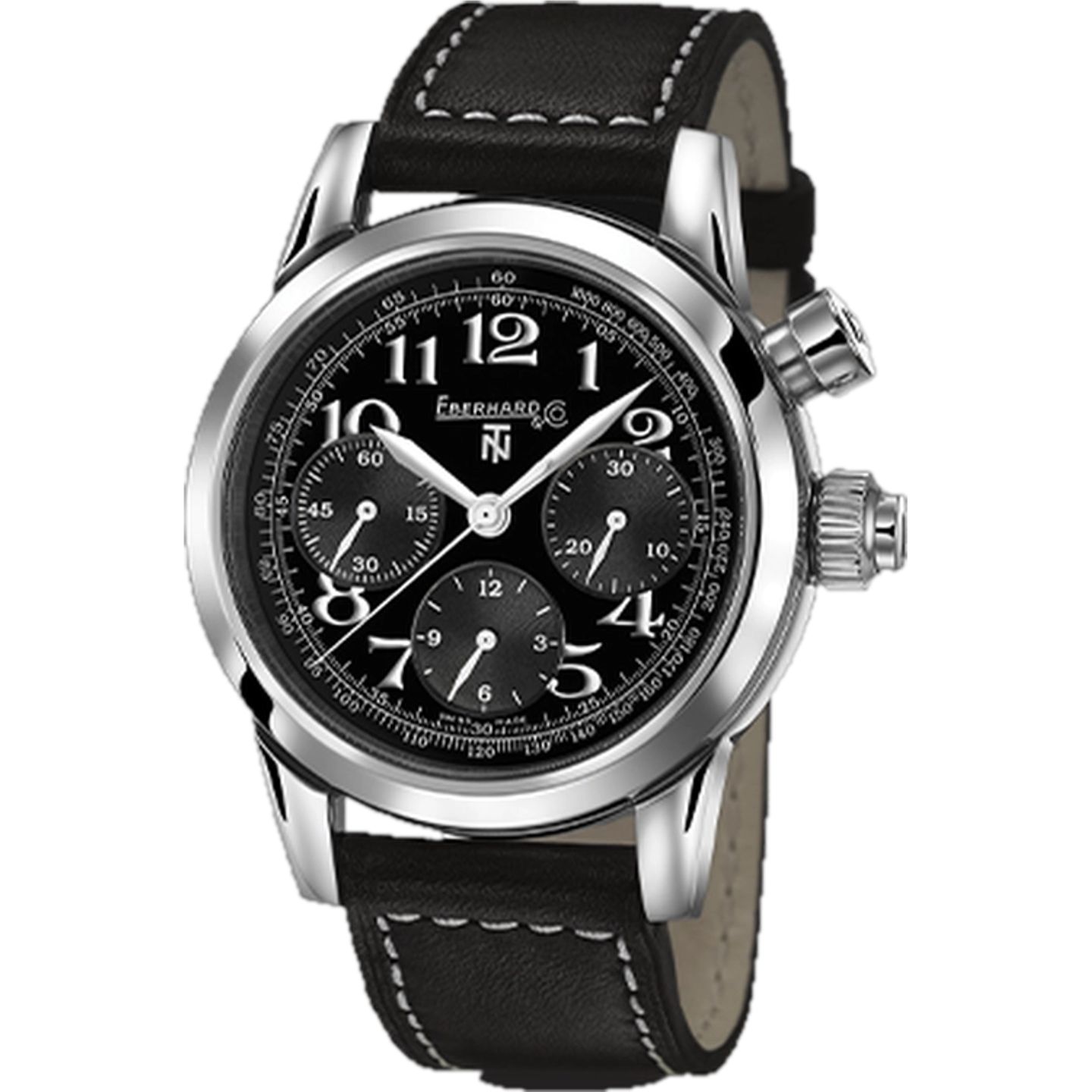 Eberhard & Co. Tazio Nuvolari 31068.1 CP (2026) - Black dial 42 mm Steel case (1/1)