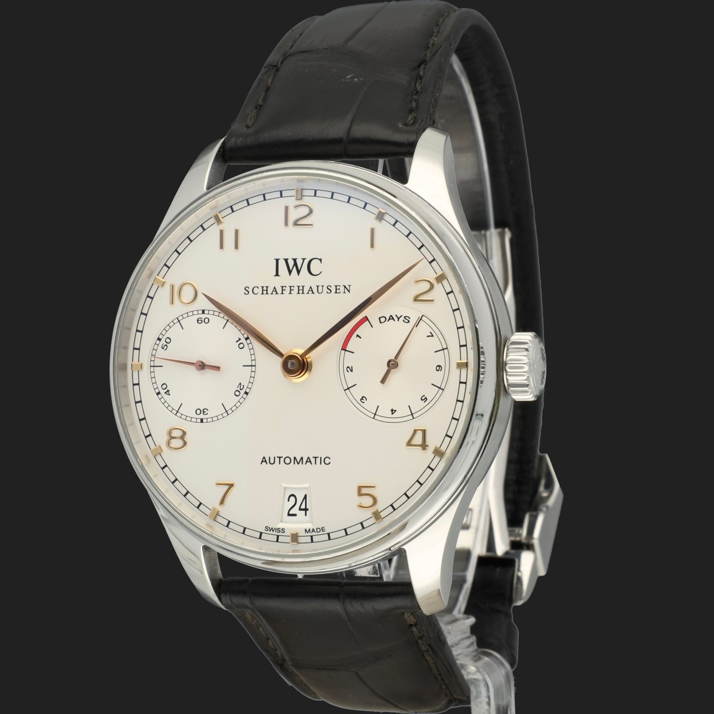 IWC Portuguese Automatic IW500114 (2016) - Silver dial 42 mm Steel case (1/8)