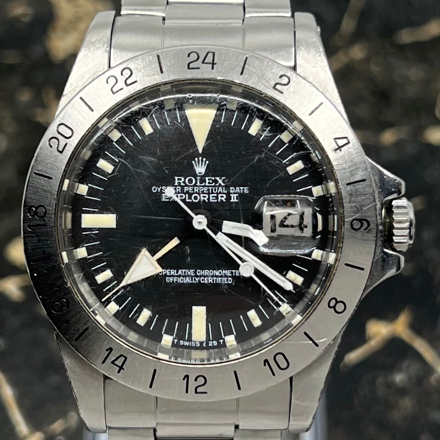 Rolex Explorer II 1655 (1974) - Black dial 40 mm Steel case (2/8)