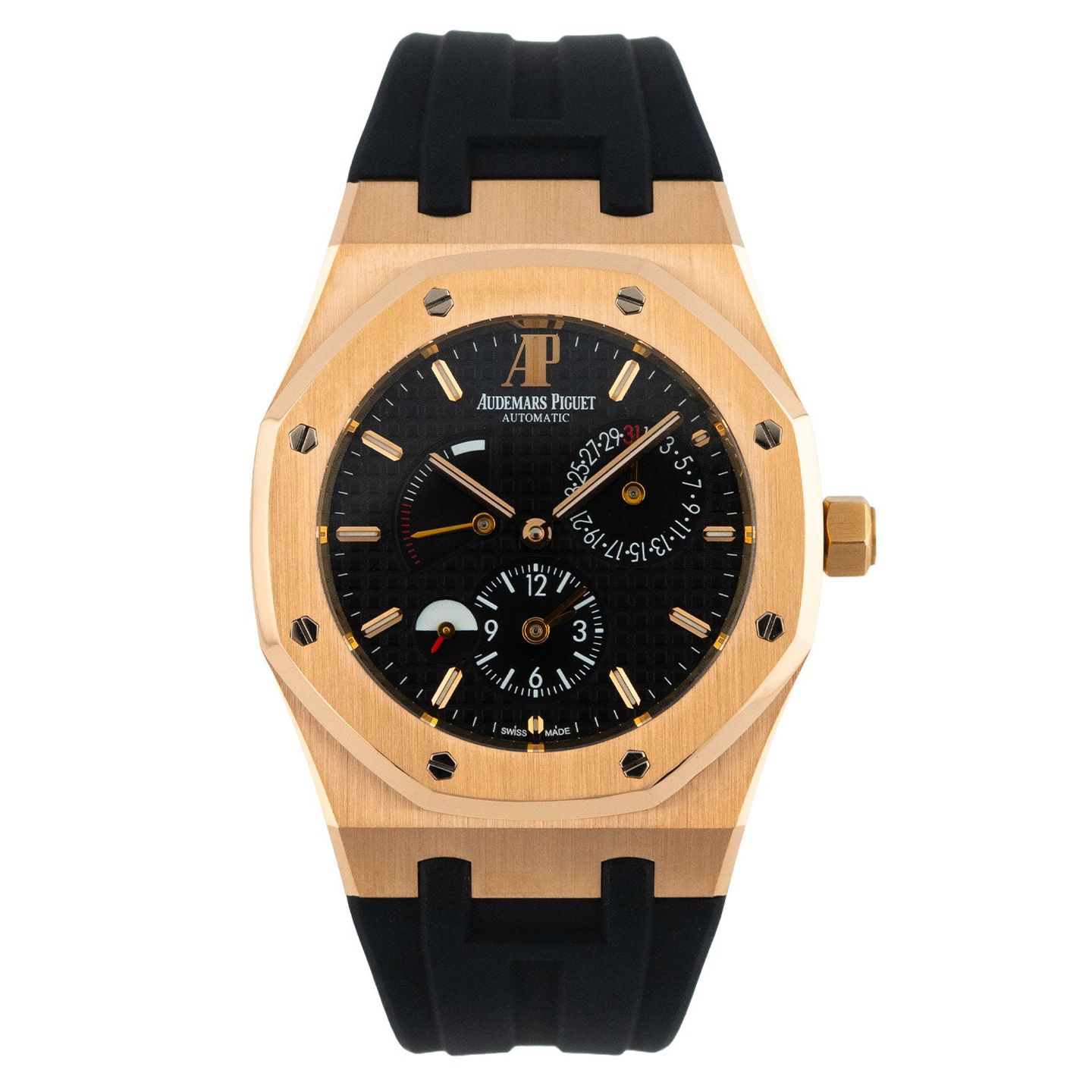 Audemars Piguet Royal Oak Dual Time 26120OR.OO.D002CR.01 (2016) - Black dial 39 mm Rose Gold case (1/6)