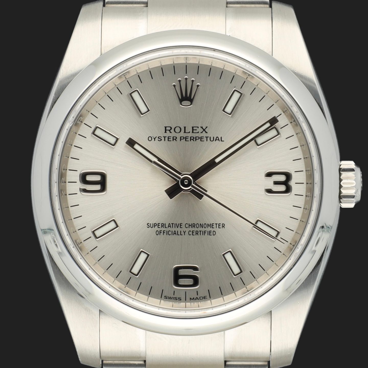 Rolex Oyster Perpetual 34 114200 (2017) - Zilver wijzerplaat 34mm Staal (2/8)
