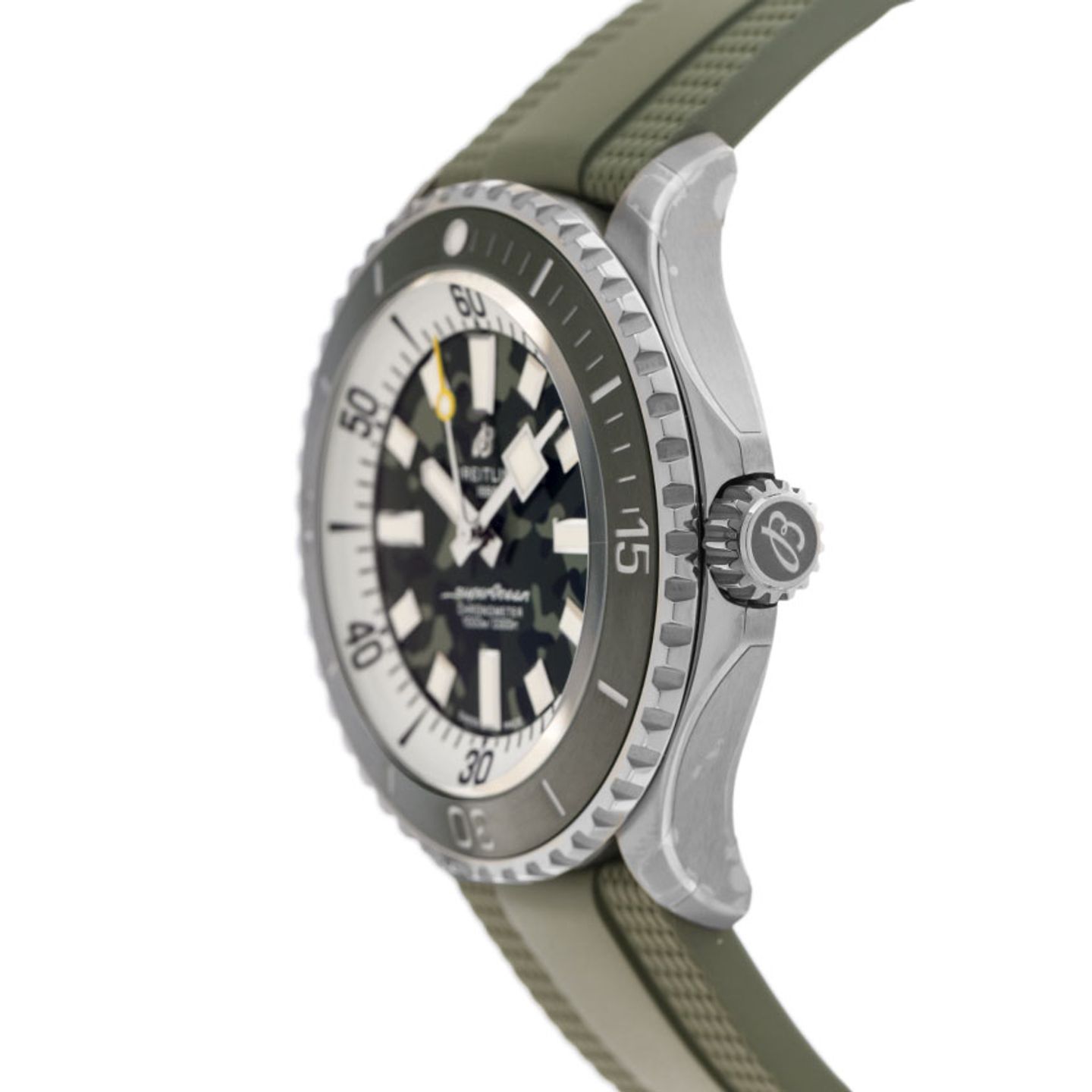 Breitling Superocean 46 E10379D31L1S1 (2024) - Green dial 47 mm Titanium case (4/7)